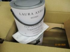 TWO X 2.5LTRS OF LAURA ASHLEY SUGARED VIOLET MATT EMULSION PAINT