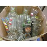 BOX CONTAINING LARGE QUANTITY OF VARIOUS BRANDED AND OTHER GLASSWARE