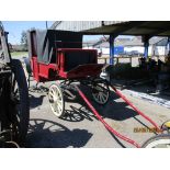 VINTAGE WOODEN HORSE DRAWN CARRIAGE