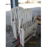 TWO FOLDING PLASTIC GARDEN CHAIRS