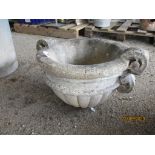 RECONSTITUTED STONE DECORATIVE PLANTER, APPROX 45CMS