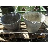 TWO GALVANISED BUCKETS