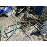 THREE VARIOUS VINTAGE PUSH MOWERS INCLUDING A SUFFOLK POPULAR