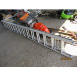 THIRTY RUNG ALUMINIUM EXTENDING LADDER