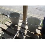 TWO GALVANISED BUCKETS