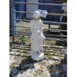 SMALL GARDEN STATUE DEPICTING A WOMAN HEIGHT APPROX 2’
