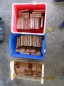 THREE CRATES CONTAINING QUANTITY OF PATTERNED TILES