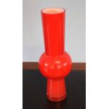 Ekenas Swedish red art glass vase