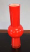 Ekenas Swedish red art glass vase