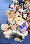 Group of small liqueur containers modelled by Royal Doulton with various characters (12)