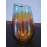Large Swedish art glass vase with a pearl finish