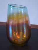 Large Swedish art glass vase with a pearl finish