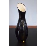 Unusual Murano black glass vase