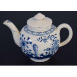 English porcelain small tea pot with plain white matched lid