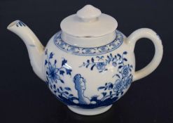 English porcelain small tea pot with plain white matched lid