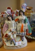 Staffordshire model of minstrels on a raised base