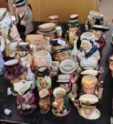 Extensive collection of small character jugs by Royal Doulton and others, (21)