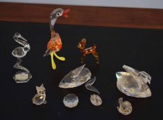 Collection of glass figures