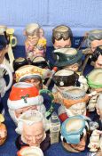 Group of Royal Doulton small and miniature Toby jugs including Father Christmas, John Doulton, The