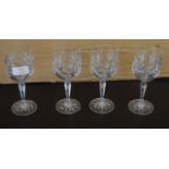 Group of four Edinburgh Crystal wine glasses and a further cut glass fruit bowl (5)