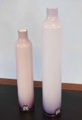 Two Arabia Finland art shape tall vases