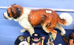 Large model of a St Bernard dog stamped Goebel West Germany