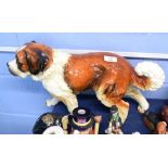 Large model of a St Bernard dog stamped Goebel West Germany