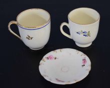 Worcester or Chelsea Derby coffee cup, together with a late 18th century Derby coffee cup with