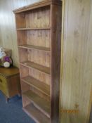 Five tier pine bookshelf