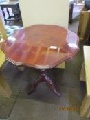 Inlaid wooden occasional table
