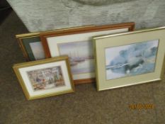 Group of four framed pictures