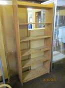 Modern pine six tier bookshelf