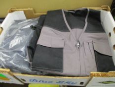Tray containing workwear jackets etc