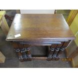 Group of three oak nest of tables