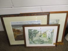 Three modern framed pictures