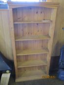 Modern pine four tier bookshelf