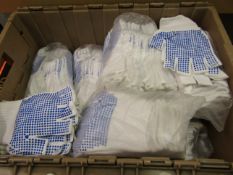 Box containing as new white work gloves