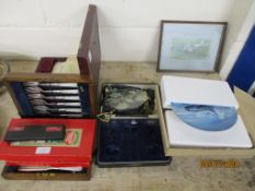 VARIOUS CASED SETS OF CUTLERY ETC