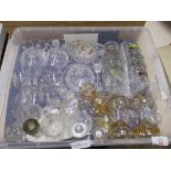 BOX OF VARIOUS DRINKING GLASSES AND GLASS WARE