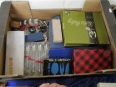 LARGE BOX OF VARIOUS CUTLERY ETC