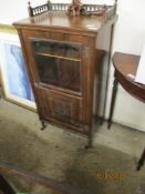 VICTORIAN ROSEWOOD GLAZE TOP MUSIC CABINET, 54CM WIDE