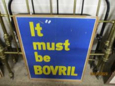 VINTAGE ADVERTISING SIGN “IT MUST BE BOVRIL”, 76 X 60CM