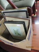 BOX OF VARIOUS PICTURES AND PRINTS