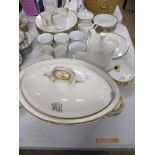 BRITANNIA DESIGNS PART TEA AND COFFEE SERVICE, ROYAL WORCESTER VITREOUS SOUP TUREEN