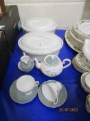 ROYAL GRAFTON “MELROSE” PART TEA SERVICE AND TWO LARGE OVAL COVERED WHITE TUREENS