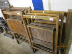 SEVEN VARIOUS VINTAGE FOLDING CHAIRS