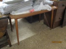 TEAK FINISH 1970S DINING TABLE, LENGTH APPROX 118CM