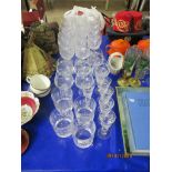 VARIOUS MODERN LEAD CRYSTAL DRINKING GLASSES