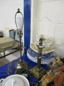 TWO VINTAGE TABLE LAMPS