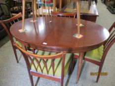 1960S/70S DINING SUITE OF OVAL TABLE AND FOUR CHAIRS